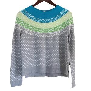 NWT Gap 2013 Holiday Collection Fair Isle Sweater Cotton Angora Blend Size XS